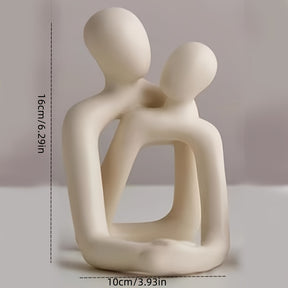 Escultura Abstrata Casal em Resina Decorativa | A Casa Gênia